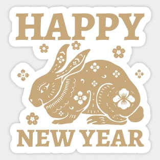 Golden Rabbit New Year Sticker